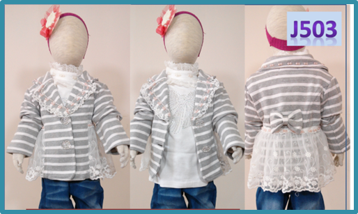 Jaket Baju Bayi Kelabu J503